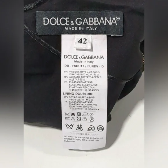 🛑 1 hour sale. Dolce & Gabbana Women's Black Sleeveless Dress - Size 42 - Picture 4 of 4